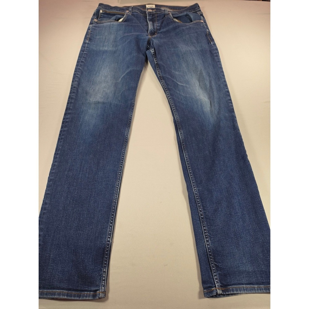 Hudson Byron Straight Leg Mens Jeans Size 36 Blue Denim Medium Wash 1345